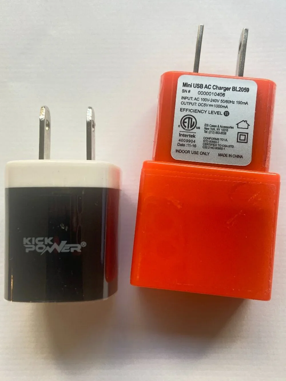 New USB A-C Wall Charger (2 Pieces)